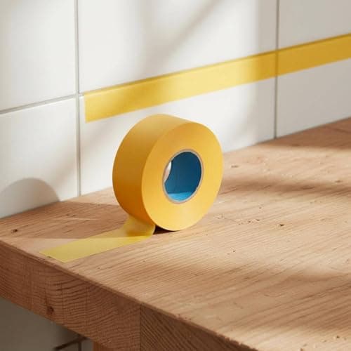 SNAPPSY Crepe Paper Tape Residue-Clear Tile Grouting Tape Adhesive Supplies Hand-Tearable Easy to Tear for Auto Frame Technicians, 40MM 5