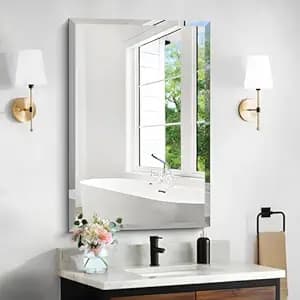 Creative Arts n Frames 5mm Long Big Size 15x21 inch Beveled Smooth Edges Rectangular Wall Mount Mirror Home Decor Items (15x21 inch Beveled HD Mirror)