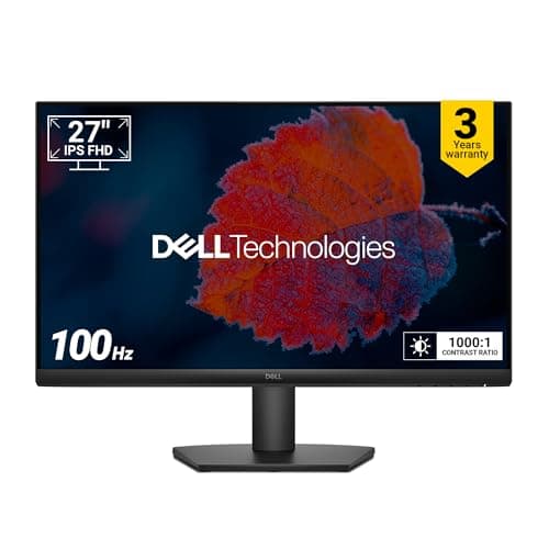 Dell SE2725HM 27"/68.58 cm FHD Monitor, Ultra-Thin Bezels, 100Hz IPS Panel, 5 ms Response, Contrast 1000:1, Tilt Adjust, HDMI, VGA, Warranty 3 Years, Comfortview Plus, TÜV Rheinland 3-Star Eye Comfort 3