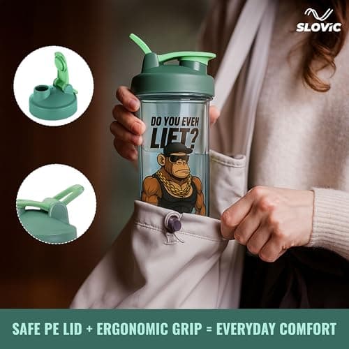 SLOVIC Shaker for Gym [700 ML] | Durable & Leak-Proof Protein Shaker Bottle | Odor Free, Stylish & Transparent Gym Bottle for Men & Women | Ideal for Gym, Home & Office 4