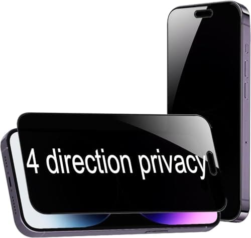 MACLEN Anti-Spy 4-Way 360° True Privacy Tempered Glass Militry-Grade Protector for iPhone 14 Pro Max,Case Friendly, 9H Hardness, Easy Installation