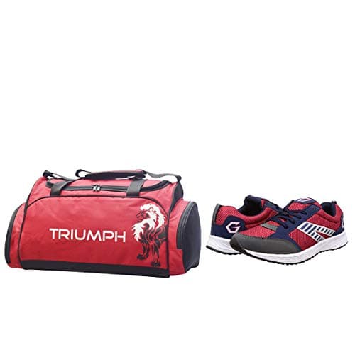 Gowin Nx-2 Red/Blue Size-7 With Triumph Gym Bag Track-2 Kb-4000 Red/Black
