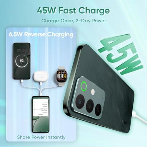 realme C85 5G Smartphone 6+128GB, 6.8inch Screen, 144HZ Vision Display, 45W Fast Charge, 7000mAh Battery, 4+50MP Camera, MediaTek Dimensity 6300, IP69, Peacock Green 5