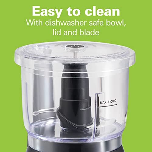 Hamilton Beach (72850) Food Processor Mini Chopper, 3 Cup, Electric, Black, 350 Watts, Pack of 1 5