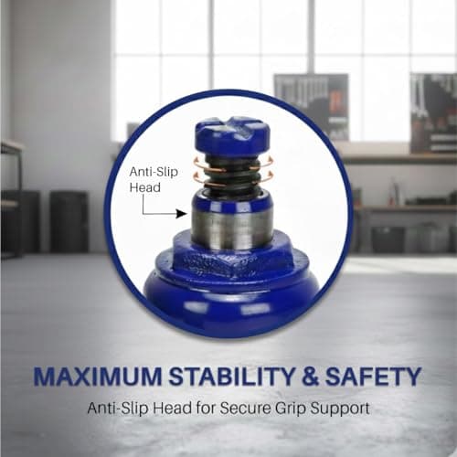 Eastman Hydraulic Bottle Jacks Set Of 1Pcs, 2 Ton, Universal For All Cars, Heavy Duty, Alloy Steel, Blue Colour - E-2258 3