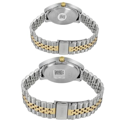 TIMEX Analog Watch for Unisex with Silver-Tone Round Dial & Multicolor Stainless Steel Bracelet Band Water Resistant Unisex Wrist Watches - TW0PRE001 4
