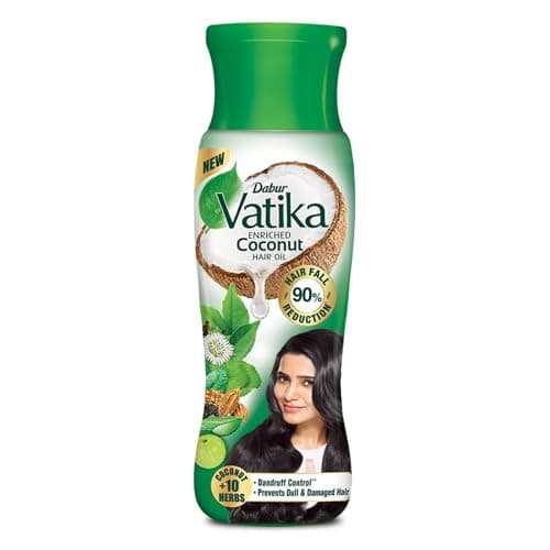 Dabur Vatika Enriched Coconut Hair Oil - 405 ml | For Strong, Thick & Shiny Hair | Good for Scalp Health | Enriched with 10 Herbs