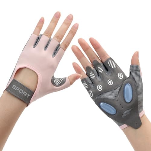 TecoKart® Gym Gloves Half Hand Gloves for Women Weight Lifting Gloves for Gym Workout Bike Gloves Gym Accessories for Women Liquid Silicone Anti-Slip and Wear-Resistant Hand Gloves for Women & Men