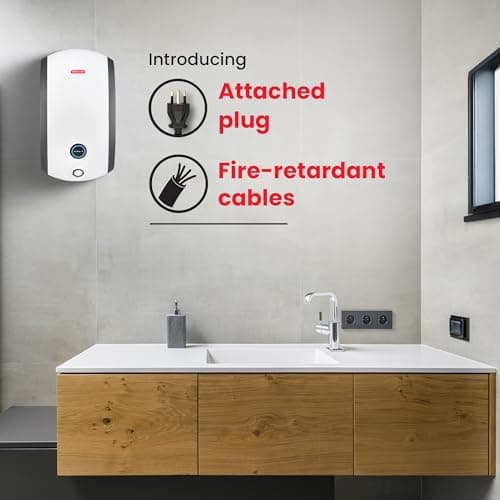 Racold Altroi+ 3L 3KW Vertical Instant Water Heater (Geyser) White with Free Standard Installation & Pipes Smart LED Ring Free Electric Plug Convenient for Kitchen & bathroom, Wall Mounting 6