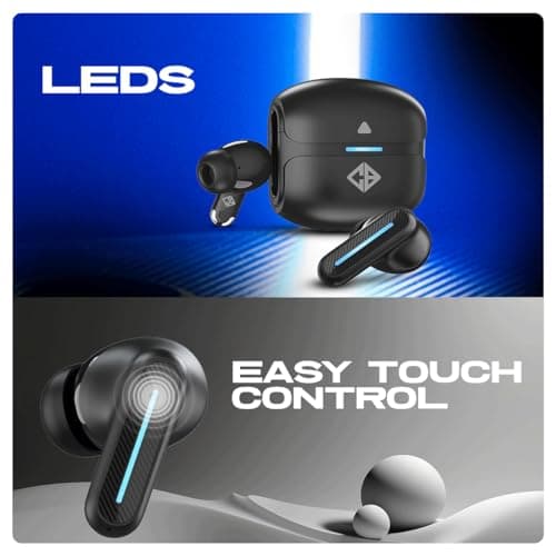 Cosmic Byte CosmoBuds X220 True Wireless Earbuds (TWS), BT 5.3, 40ms Latency GOD Mode™, Music Mode, 40Hrs, DNS, ENC, IPX5, Voice Assistant (Black) 5