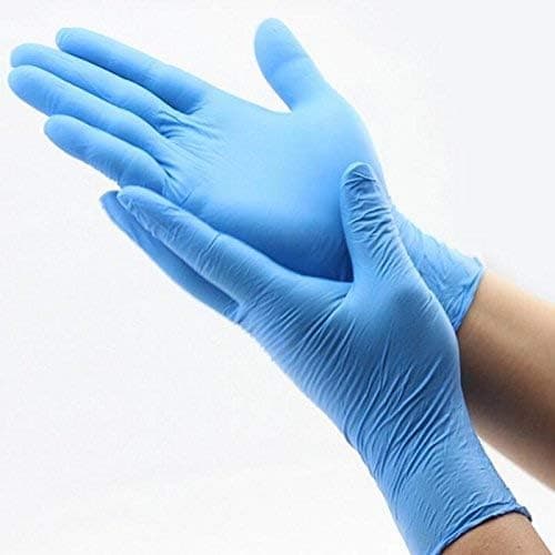 Voblin Nitrile Next-Gen Smooth Disposable Powder Free Examination, Surgical & General Gloves_Pack of 100_Medium (Blue) 5