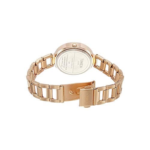 TIMEX Analog Watch for Women with Rose Gold Round Dial & Rose Gold Stainless Steel Bracelet Band Water Resistant Women's Wrist Watches - TW000X209 2