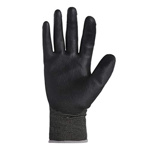 Karam HS22 Safety Gloves for Mechanical Hazards | Safety Work Gloves with Black Liner with Black PU Coating | Multipurpose Use | Cut Resistant | Abrasion, Tear & Puncture Resistant | Size-XL 2