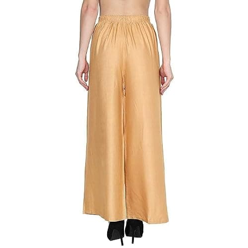 Lovely India Fashion Palazzo Reoan for Womans and Girls Golden 3XL 2