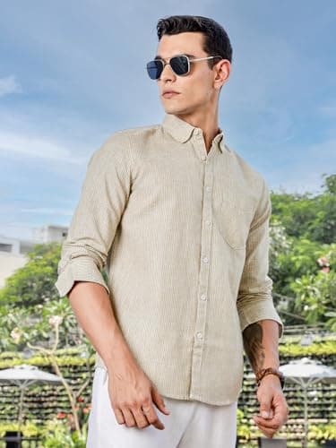 Thomas Scott Slim Fit | Button Down Collar | American Style Pocket | Long Sleeve | Shirts for Men (Available in Plus Size) Brown 2