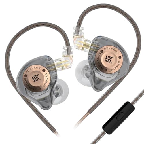 KZ EDX PRO X Earphone Wired in Ear Monitor, New 10mm Super-Linear Dynamic Driver IEM, Deep and Powerful Bass, Immersive Audio Experience, HD Calling with 2Pin Detachable Cable