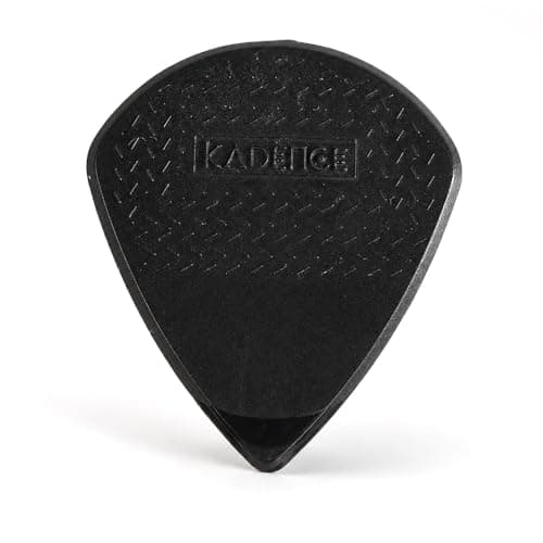 Kadence NG1.55 Jamming Series Nylon Guitar Picks (Pack of 4) | 1.55mm Plectrums | Anti-Slip Grip for Precision Control | For Acoustic, Electric & Bass Guitars | Black 5
