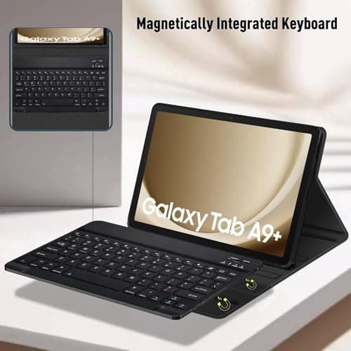 typecase Keyboard Case for Samsung Galaxy Tab A11+ / A11 Plus 2025 (11 Inch) & A9+/ A9 Plus 2023 (11 inch) with Multi Viewing Angle, Wireless Detachable Folio KB Cover with S Pen Holder-Black 3