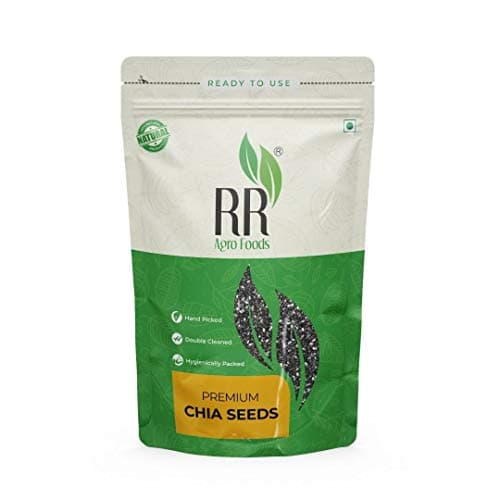 R R AGRO FOODS - Premium Raw Chia Seeds 1 KG | High-Fibre Omega-3 Plant Protein Superfood for Smoothies, Baking & Healthy Recipes | Black Chia Seeds India