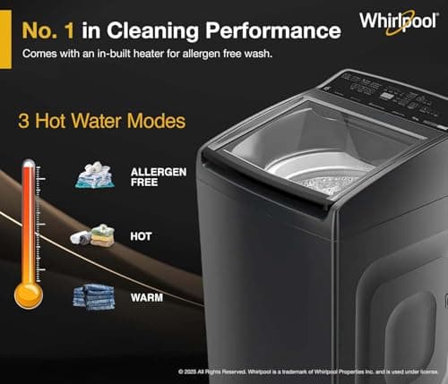 Whirlpool 7.5 Kg 5 Star StainWash Magic Clean PRO Fully Automatic Top Load Washing Machine (MAGIC CLEAN PRO SW 7.5 (H) GREY 10YMW with In-Built Heater) 4