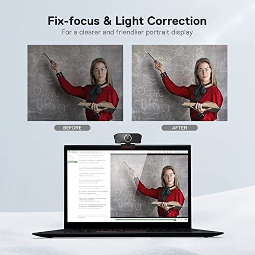 Redragon GW800 1080P Webcam with Built-in Dual Microphone, 360-Degree Rotation - 2.0 USB Skype Computer Web Camera - 30 FPS for Online Courses, Video Conferencing and Streaming, Optical, Black 5