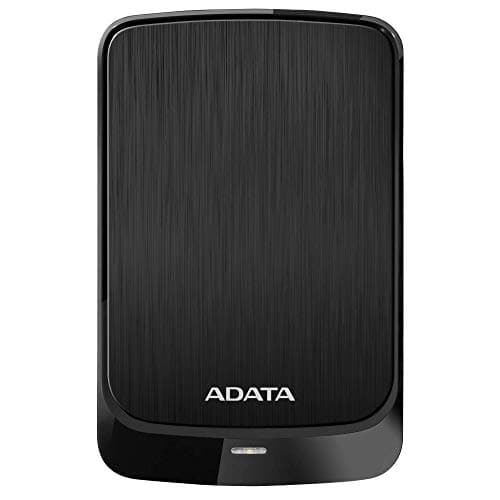 ADATA HV320 2TB 3.5 inch SATA III Slim External Hard Drive/HDD - Black, for Windows, Mac, Linux, Play Station 5 and Xbox Series X with Shock Sensor and AES 256 Encryption - AHV320-2TU31-CBK