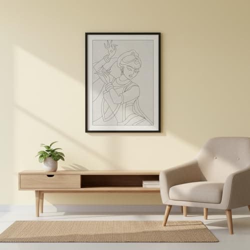 HOBBY INDIA Canvas Painting Board Kit for Kids & Adults | DIY Art & Craft Gift for Boys & Girls | Pre-Designed Indian Handmade Art | Home, Bedroom, Living Room & Office Décor (12 x 9 Inch) (D.Women) 2