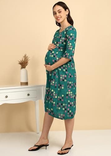 SWAGG INDIA Women Maternity wear (Standard, Blue, M) 5