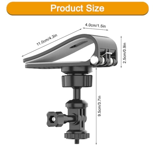 STHIRA® Car Sun Visor Mount, Vlog Video Holder, Quick Clip Mount Compatible with Go Pro Hero 13 12 11 10 9 8 7 6 5 4, for DJI Osmo Action 5 Pro/4/3 for Insta 360 X5 X4 X3 Ace Pro2 Camera Accessories 2
