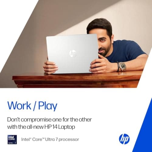 HP 14 Laptop, Intel Core Ultra 7 155H (16GB DDR5, 512GB SSD) FHD, Anti-Glare, Micro-Edge, 14''/35.6cm, Win11, M365 Basic(1yr)* Office24, Silver, 1.4kg, EP1151TU, Backlit, HD Camera w/Shutter 5