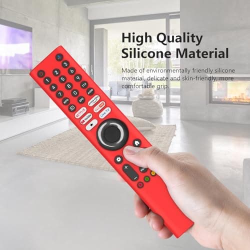 Cotbolt Silicone Remote Cover for Xiaomi Mi TV 2025 Model Remote, Black, Diamond Textured, Precision Button Holes (RED, XIAOMI TV 2025) 3