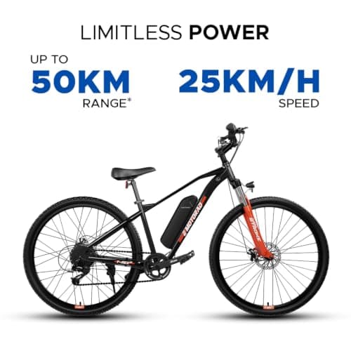 EMotorad T-REX AIR Electric Cycle | 50km Range | 7-Speed Multi Gears | Unisex E-Bike 4