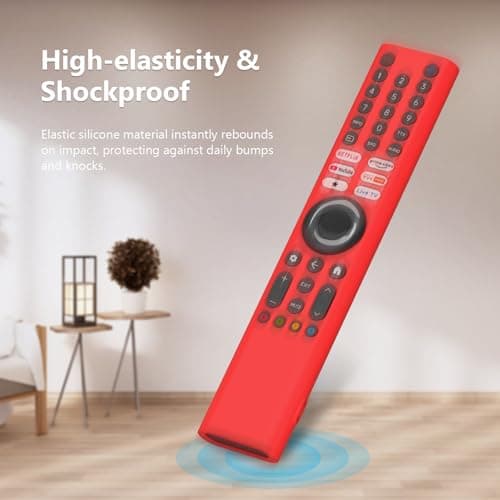 Cotbolt Silicone Remote Cover for Xiaomi Mi TV 2025 Model Remote, Black, Diamond Textured, Precision Button Holes (RED, XIAOMI TV 2025) 4
