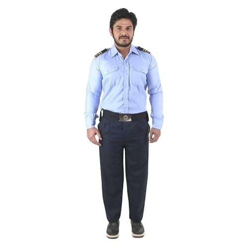 FABUNIFORMS Men Regular Fit Security Guard Shirt Uniform | Blue | Size 44 4