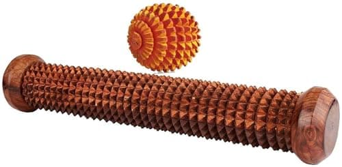 Eversky365 Palm Massager Balls and Roller for Hands and Body Stress Acupressure Pain Relief/Finger Massager Hand Wooden/Pointed Acupressure Ball