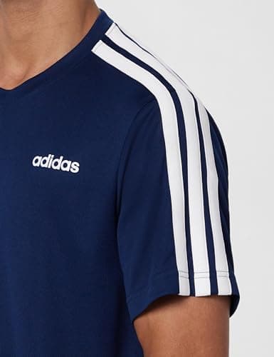 adidas Men Polyester CLASSIC 3S TEE,Sports T-Shirts,CONAVY , Small 6