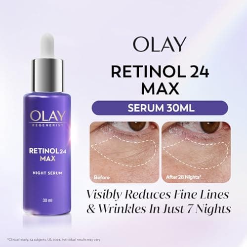 Olay Retinol24 Max Night Serum l Visibly Reduces Fine Lines in 7 Nights | Max Repair, Max Hydration l No Redness or Irritation | Fragrance Free l Normal, Oily, Dry and Combination Skin l 30ml 2