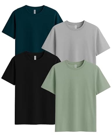 Sleepynuts Women Boyfriend Plain Round Neck Half Sleeve T-Shirt