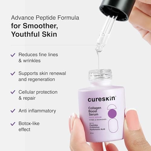 Cureskin Anti Aging Combo | Anti Aging Cream for Women | Collagen Boost Hyaluronic Acid Serum for Face | Under Eye Cream for Men and Women | Dark Circles Removal 3
