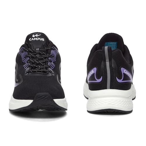 Campus Women's Siren Running Shoes BLK/Purple - 5UK/India 3