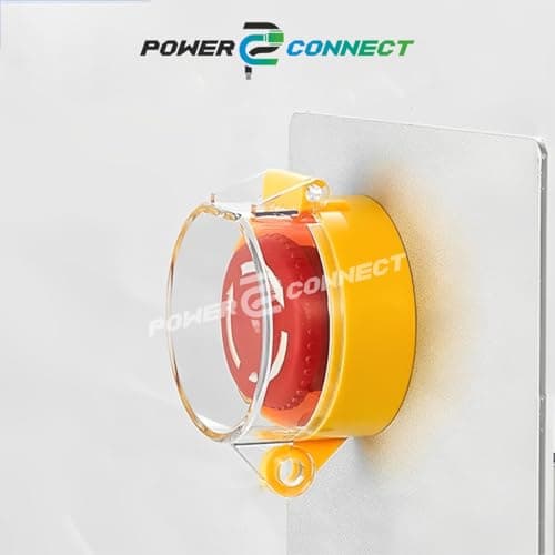 POWER CONNECT Push Button Cover Protector Flip Cover Shrouds Emergency Push Button Cover Protector Yellow Plastic Switch Cover 2