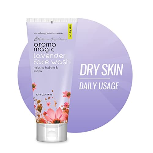 Aroma Magic Lavender Face Wash – Hydrating & Nourishing Cleanser with Rose Oil & Orange Extract for Dry & Sensitive Skin – 100ml