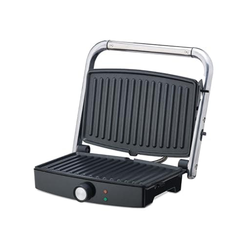 Morphy Richards Imperio Series Sandwich Maker 72 Contact Grill|Powerful 1500W|Oil Drip Collector for Easy Cleaning| Anti Skid Feet|2 Years Product Warranty|Black