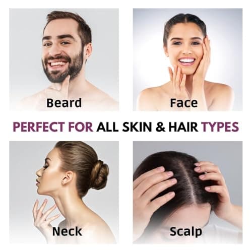 LEAFED Derma Roller 0.5mm for Hair & Beard Growth – 540 Titanium Micro Needles for Hair Regrowth, Beard Growth, Acne Scar Reduction & Skin Rejuvenation – Safe for Men & Women (Black) 4