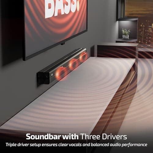 iBall Cinebar 560 800W Soundbar, True 5.1 CH, Dolby Audio, Wireless Subwoofer & Satellites, Triple Driver Audio, 20.32cm Subwoofer, BT v5.3, HDMI ARC, USB, AUX, LED Display, Wall Mountable, EQ Modes 4