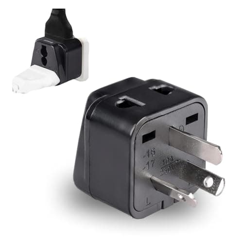 Orei India to Australia Plug, New Zealand & China & More - Type I - 2 in 1 - Perfect for Laptop, Camera USB Charger and More - Ce Certified - Rohs Compliant - Black - 5 Years Warranty