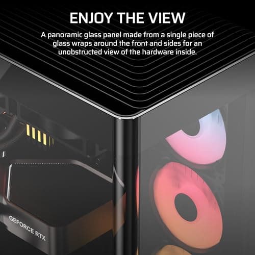 CORSAIR Frame 4500X RS-R ARGB Panoramic Glass Mid-Tower PC Case – InfiniRail Mounting System, Fits Dual 360mm Radiators, GPU Anti-Sag, 3X RS120R Fans Included – Black 3