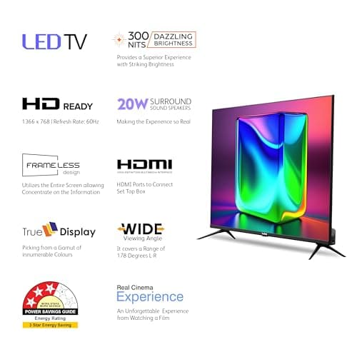 VW 80 cm (32 inches) Frameless Series HD Ready LED TV VW32A (Black) 2