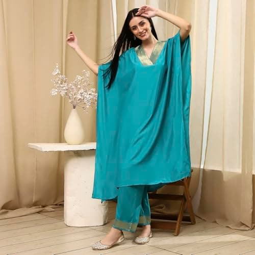 Biba Women Teal Blue Dyed Co-ord Set_38 2