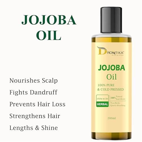 Drontika Wild & Pure Cold Pressed Jojoba Oil for Hair Growth, Face Glow & Skin – 200ml 100% Pure, Organic, Virgin & Unrefined | For Hair Growth, Radiant Skin & Moisturization 4